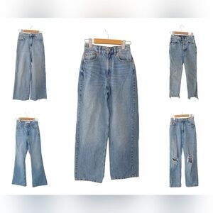 Garage Hollister High Rise Mom Flare Jeans Bundle 00 23